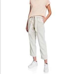 AMO high rise paper bag jeans cargo pants cropped color vintage white Size 25